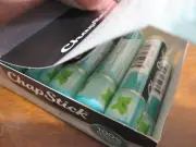 Box of 12 Sealed ChapStick Green Tea Mint Flavor 100% Natural Lip Butter