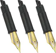 Hongdian 3 Pack Gold Medium Nib Fountain Pen for Black Forest 1850, 1851, 1843, 6013, 517D, 517S, 525, H1, H3, A3, 1843 and 920 Series