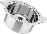 FELTECHELECTR 1-Piece Induction Cooktop Compatible Stainless Steel Hot Pot Pot Wok No Lid Silver Sturdy and Safe