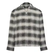 [SOLID HOMME] Plaid Zip Shirt