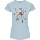 Female Rock Climber Climbing Wall Womens Petite Cut T-Shirt