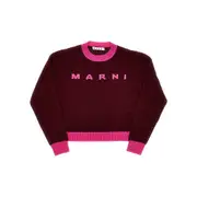 [MARNI] MARNI Wool and cashmere mini dress with logo Kids 8Y 8Y Red