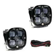 Baja Designs Squadron SAE Certified Wide Cornering Clear LED Light Pods - Pair