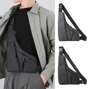 Fashion Anti-Theft Men's Chest Bag Casual Outdoor Sports Waterproof Cycling Triangle Sling Bag with Multiple Compartment