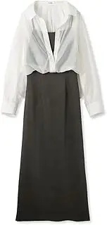 [SNIDEL] SWFO234121 Women's Shirt Docking Satin Dress