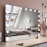 ELEGANT Hollywood Vanity Makeup LED Mirror with Bluetooth & USB Charge 800x620mm