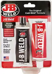 J-B Weld 8281 Professional Size Steel Reinforced Epoxy Twin Pack - 10 Oz, Gre...