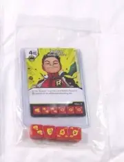 DC Dice Masters World's Finest * DAMIAN ROBIN * Set RARE Uncommon CUR + 4 DICE