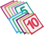 Abaodam Removable Floor Stickers for Classroom 10pcs Number Decals Antislip Hopscotch Game Decorative Boys and Girls Room Wall Decals