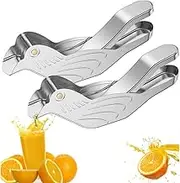 DWYYWSM 2 Pcs Elegant Bird Stainless Steel Manual Lemon Juicer and Lime Squeezer, Stainless Steel Fruit Juicer,Portable Lemon Citrus Bird Lemon Juicer, Kitchen Gadget Manual Lemon Juicer