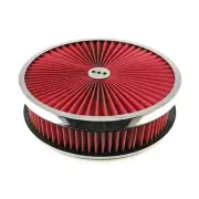 OLDSMOBILE HI FLOW CHROME AIR CLEANER FLAT BASE 14X3" 350 400 403 425 455 KIT