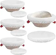 Cotton Rope Proofing Basket for Bread Baking Oval And Round Banneton Bread Basket with Liner And Cover for Homemade Sourdough Baking.
