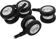 Luxshiny 4Pcs Removable Silent Stroller Replacement Wheels Fit for Strollers and Swivel Caster Wheels with Noise Reduction for and Easy Installation