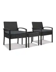 Gardeon 3-piece Outdoor Set Black
