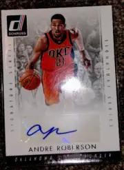 ANDRE ROBERSON SIGNATURE Series Donruss NBA Card SS-AR 2015-16