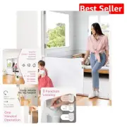 Durable UV-Resistant Retractable Baby Gate for Indoor & Outdoor Use - Locking