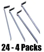 (24) 4 packs Suncast SS400 Metal Edging Anchor Hold Down Stakes 96 total stakes