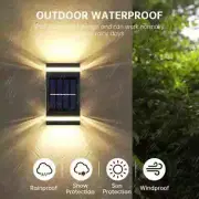 3 Solar Wall Lamp Outdoor Waterproof Solar Powered 1 FREE BONUS LIGHT