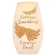 Stony Creek Forever Remembered Sympathy Lighted Vase 7" Memorial NIB