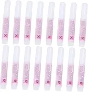 Healeved 50pcs Mini Beauty Nail Glue Solid Builder Gel for Nails Kiss Nails Glue Press Nails with Sticky Tabs Glue Nails Kiss Precision Nail Glue Nail Gel Kit Gloves for Nail Tech Pink