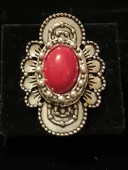 Paparazzi Ring-Basic Element Red-New With Tags