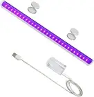 10W 1Ft USB LED Black Light Bar, Magnet Mounted UV 395Nm Blacklight Bar, Black L