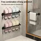 Wall Mount Towel Rack Toilet Storage Shelf Creative Bathroom Bar