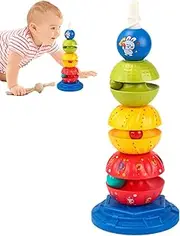 Baby Spinner Stacking Toys - Interactive Balance Game Rainbow Tower Blocks Toys | Educational Preschool Activity Supplies, Building Tree for Boys Girls Over 1 Children