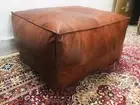 30'' Square Trending Amazing Moroccan Leather Genuine Ottoman Pouffe Boho