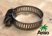 AYAO 10 Pcs Stainless Steel Hose Clamp 16mm to 25mm Pipe Clamps Clips