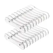 2 Pieces Clear Plastic Bar Soap Holder Self Draining Doap Dish, Soap Bar Tray...