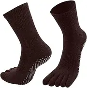 [svlftecon] Unisex Yoga Pilates Socks with Grips Non Slip Full Toe/Half Toe Series 7