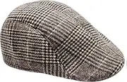 [Hioph] Flat Cap for Kids Children, Newsboy Caps for Men Tweed Beret Hats Gatsby Caps-One Size（Brown）, Brown