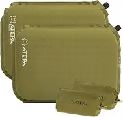 ATEPA Inflatable Seat Cushion Lightweight Self-Inflating Memory Foam Seat Cushion for Stadium Camping, Bleachers, Airplane Travel, Waterproof Portable Seat Cushion Chair Pad