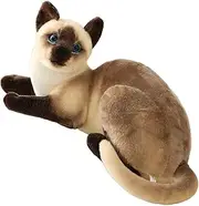 Siamese Cat Plush Stuffed Animal - Lifelike Cat Pillow, Realistic Plushie, 30cm/12inch