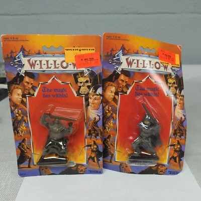 Vintage 1988 Willow Nockmaar Warrior & Lieutenant Action Figure, NOS, Card Wear