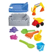 11 Piece Lenoxx Sand Pit & Toy Box Game Playset