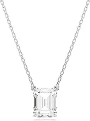 [Swarovski] Stilla Necklace Collection, White or Green Crystal in a Rhodium or Gold-Tone Plated Setting