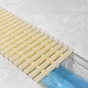 Splicing Swimming Pool Grille, 10M Long Drainage Ditch Cover, Gutter Overflow Grate, Can Be Turned(Milky(40CM),1 PCS)