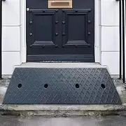 Threshold Ramp, Large Entry Ramp for Doorway, Indoor Outdoor Rubber Threshold Ramp 2 3 4 5 6 Inch Rise, Heavy Duty Wheelchairs Threshold Transition for Home Car/Scooter (Size : 100x25cmx8cm)