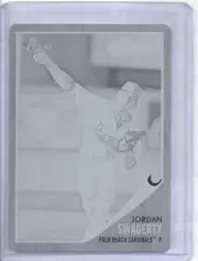 2011 Topps Heritage Minors Jordan Swaggerty Black Printing Plate..Only 1/1 World