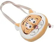 [ROMISBABA] Plush Messenger Bag Tiger Shape Plush Shoulder Bag