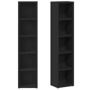 CD Cabinet 2 Pieces Tower Rack Storage DVD Media Display Organiser 21x16x93.5cm