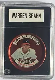 1964 TOPPS COINS #160 WARREN SPAHN ALL-STAR EX-MT HOFer in GRADED CASE