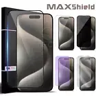 MAXSHIELD For iPhone 16 Pro Max 15 14 13 12 Matte Privacy Glass Screen Protector