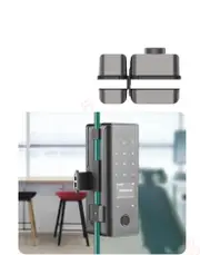 Smart Fingerprint Glass Door Lock with Handle