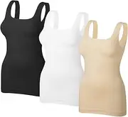 [VVX] Womens Shapewear Square Neck Tank Tops - Body Shaper for Women Tummy Control Seamless Compression Tank Tops
