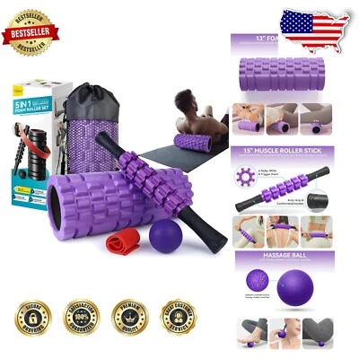 Comprehensive Muscle Recovery Set: Foam Roller, Stick, Ball, and Resistance Band