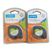 DYMO Lot Of 2 Refills 2-Pack White Paper Labels 1/2”W x 13”L LetraTag 10697 E