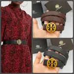 圓形 TB 皮革 BELT FREE BOX 扣皮革 LOGO TORI FASHION 女士